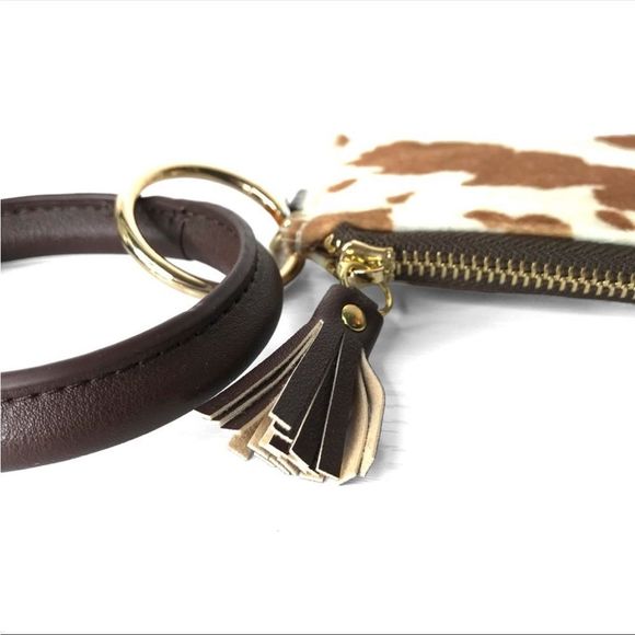 COW print zippered mini Pouch Coin Purse - Picture 2 of 4